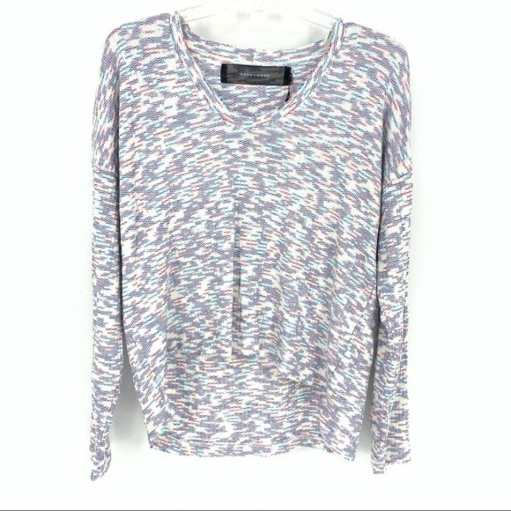 Code Mode Multi Color V Neck Sweater Small - Picture 3 of 10